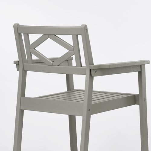 IKEA - BONDHOLMEN, chair with armrests, grey