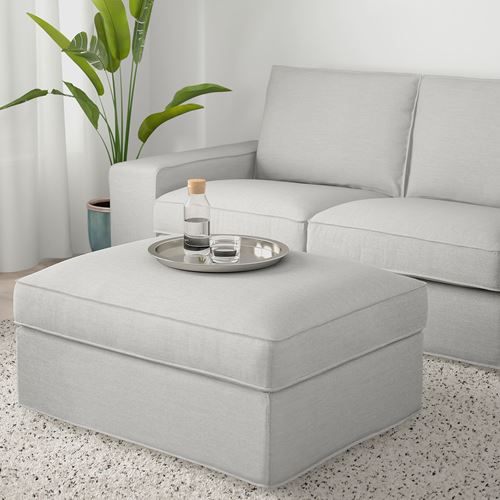 IKEA - KIVIK, pouffe with storage, orrsta light grey