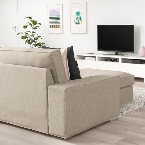 IKEA - KIVIK, 5'li köşe kanepe ve uzanma koltuğu, hillared bej