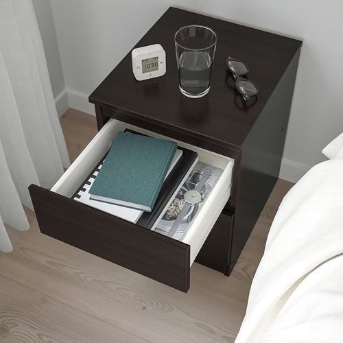 IKEA - KULLEN, bedside table, blackbrown, 35x49 cm