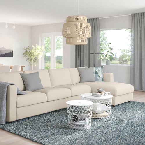 IKEA - VIMLE, 3-seat sofa and chaise longue, Gunnared beige