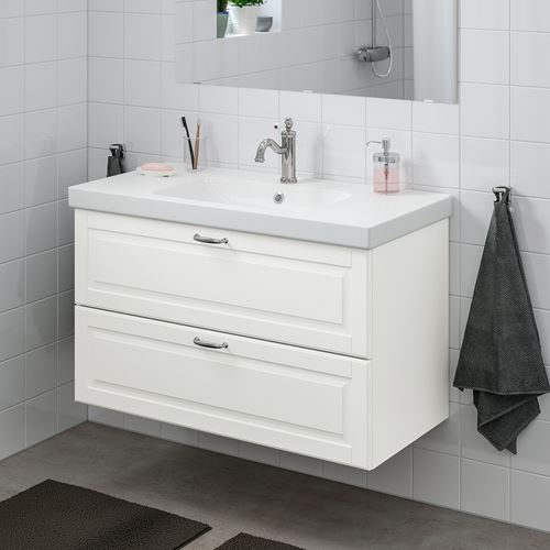IKEA - GODMORGON/ODENSVIK, lavabo dolabı kombinasyonu, beyaz, 103x49x64 cm