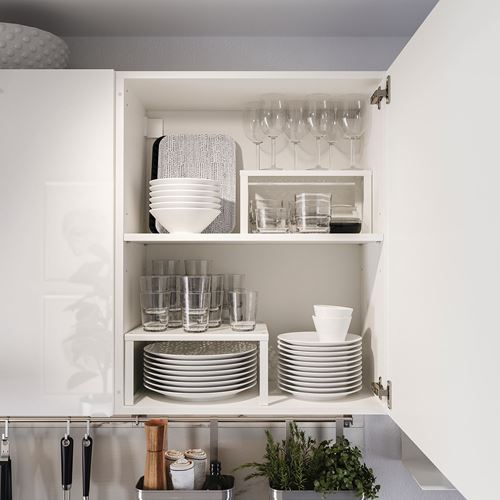 IKEA - KNOXHULT, kitchen storage combination, high gloss white, 220x61x220 cm