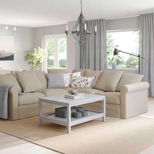 IKEA - GRÖNLID, 4-seat corner sofa, sporda natural