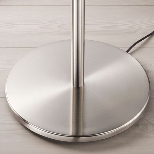 IKEA - TALLBYN, yer lambası, nikelaj kaplama-beyaz, 135 cm