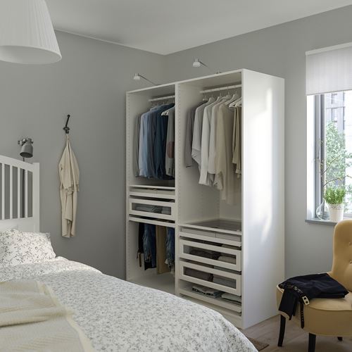 IKEA - PAX, PAX open wardrobe, white, 150x58x201 cm