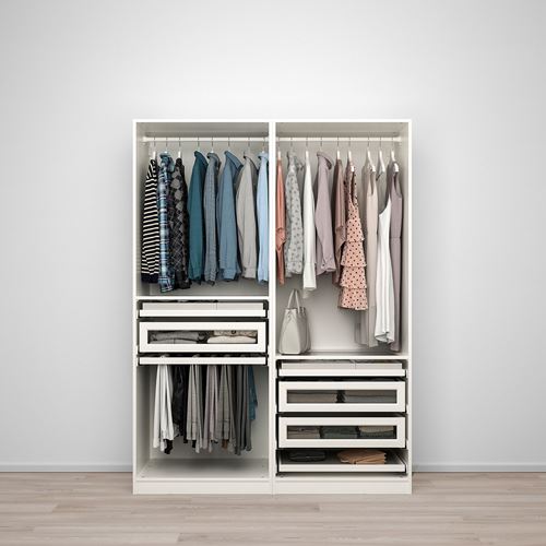 IKEA - PAX, PAX open wardrobe, white, 150x58x201 cm