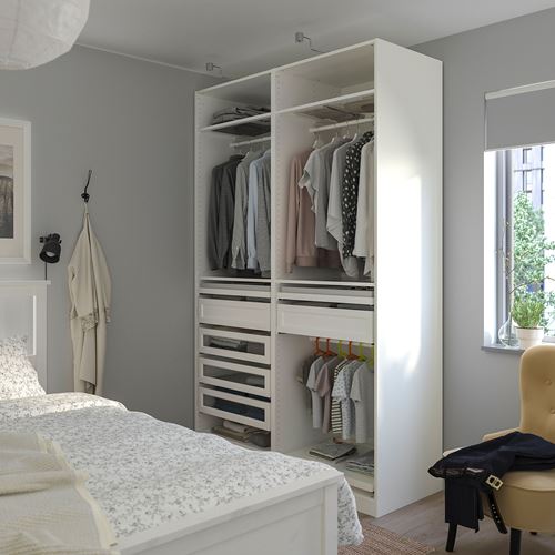 IKEA - PAX, PAX open wardrobe, white, 150x58x236 cm