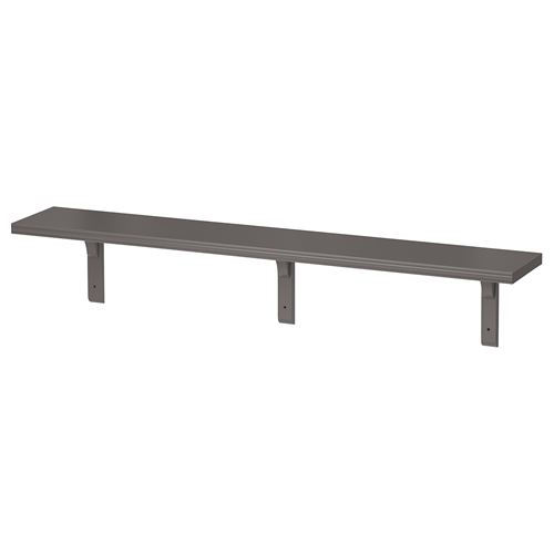 IKEA - BERGSHULT/RAMSHULT, wall shelf, dark grey, 120x20 cm