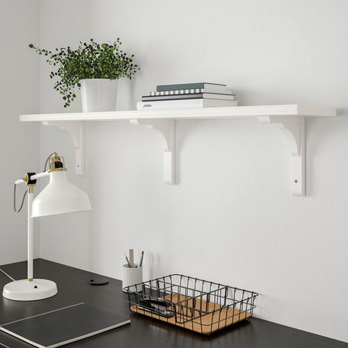 IKEA - BERGSHULT/RAMSHULT, wall shelf, white, 120x20 cm