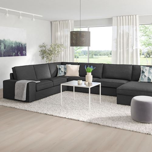 IKEA - KIVIK, 5'li köşe kanepe ve uzanma koltuğu, hillared antrasit