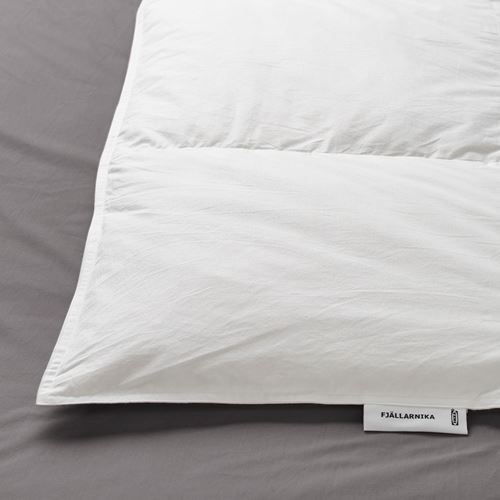 IKEA - FJALLARNIKA, single duvet, white, extra warm