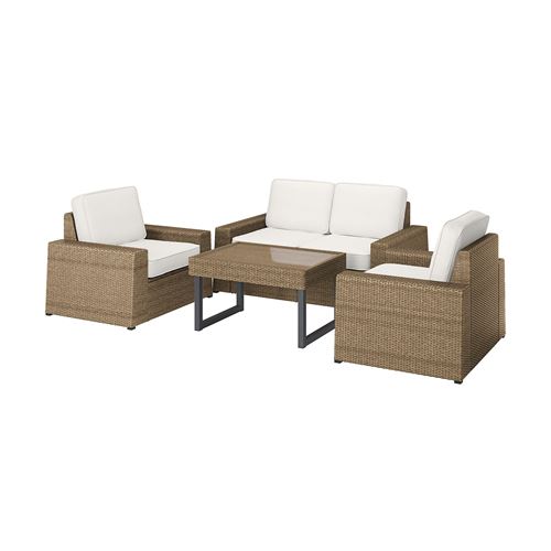 IKEA - SOLLERÖN, garden conversation set, brown