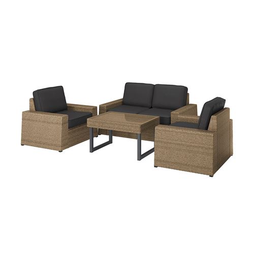 IKEA - SOLLERÖN, garden conversation set, brown