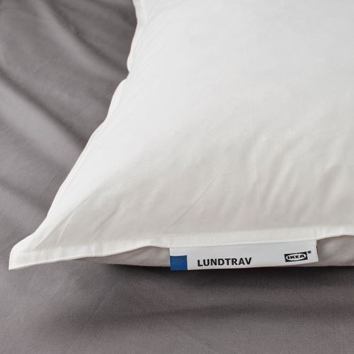 IKEA - LUNDTRAV, high pillow, white, 50x60 cm