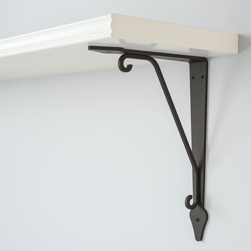 IKEA - BERGSHULT/KROKSHULT, duvar rafı, beyaz-antrasit, 80x20 cm