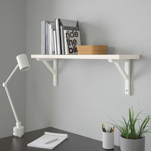 IKEA - BERGSHULT/SANDSHULT, duvar rafı, beyaz, 80x20 cm