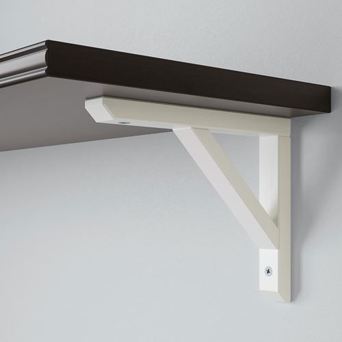 IKEA - BERGSHULT/SANDSHULT, wall shelf, black-brown-white, 120x30 cm