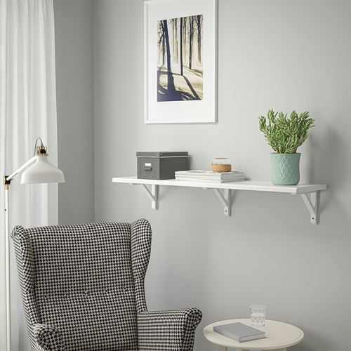 IKEA - TRANHULT/SANDSHULT, wall shelf, white, 120x30 cm