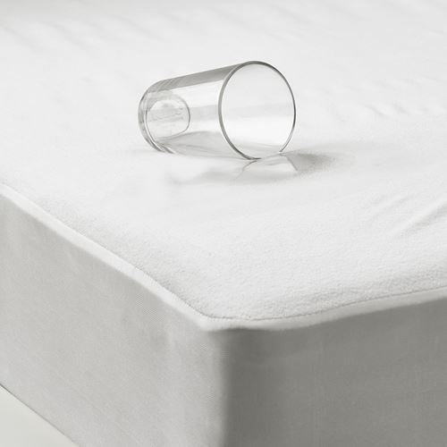 IKEA - GRUSNARV, waterproof mattress protector, white, 140x200 cm