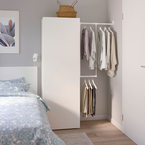 IKEA - PLATSA/FONNES, PLATSA wardrobe, white, 95-120x42x181 cm