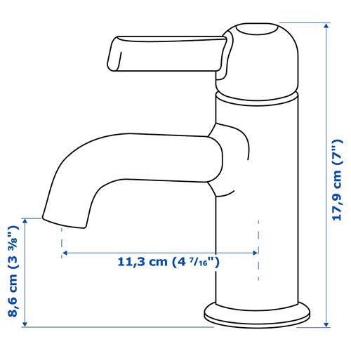 IKEA - VOXNAN, lavabo bataryası, krom kaplama, 18 cm