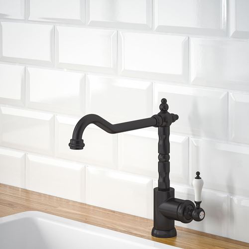 IKEA - GLITTRAN, sink tap, black, 28 cm