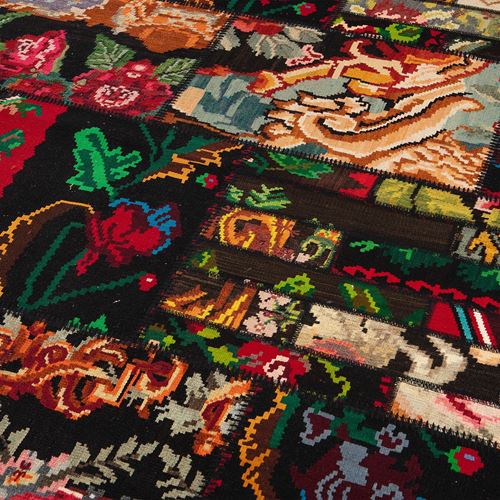 IKEA - SILKEBORG, patchwork halı, çeşitli desenler, 170x240 cm