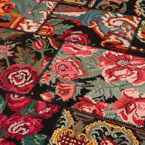 IKEA - SILKEBORG, patchwork halı, çeşitli desenler, 170x240 cm