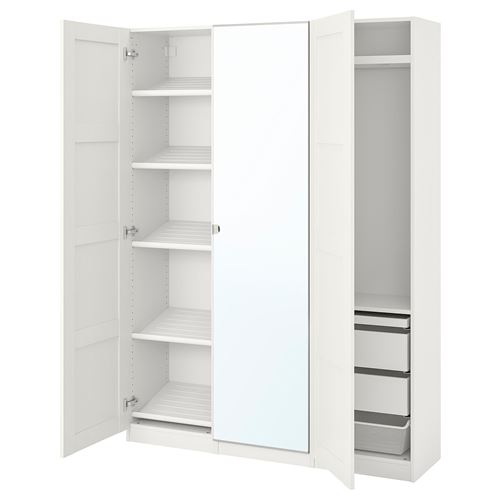 IKEA - PAX/BERGSBO/VIKEDAL, PAX gardırop, beyaz, 150x38x201 cm