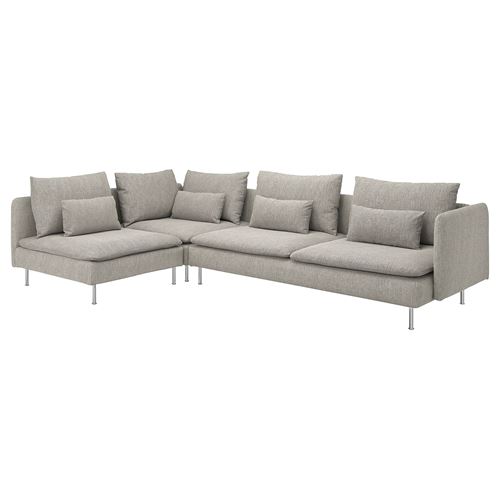 IKEA - SÖDERHAMN, 4-seat corner sofa, viarp beige-brown