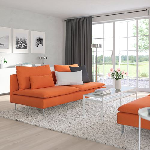 IKEA - SÖDERHAMN, 3-seat sofa, samsta orange