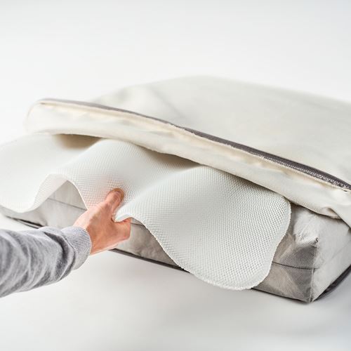 IKEA - JARPÖN/DUVHOLMEN, seat cushion, white, 62x62 cm