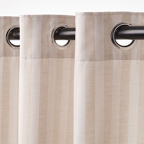 IKEA - MAJRID, curtains, 1 pair, beige, 145x300 cm