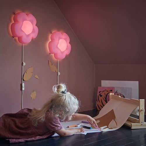 IKEA - UPPLYST, children wall lamp, lilac