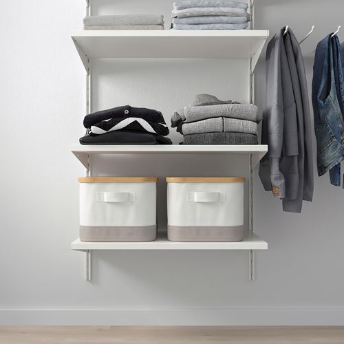 IKEA - BOAXEL, shelving unit, white, 250x40x201 cm