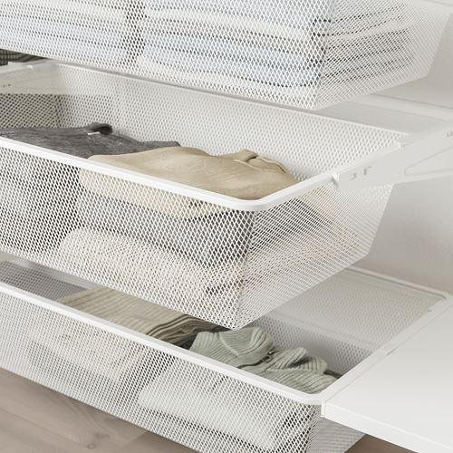 IKEA - BOAXEL, shelving unit, white, 250x40x201 cm