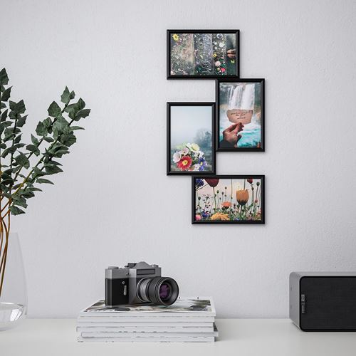 IKEA - YLLEVAD, collage frame, black, 10,3x15,3 cm