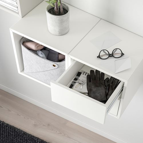 IKEA - EKET, Wall-mounted cabinet combination, white, 105x35x70 cm