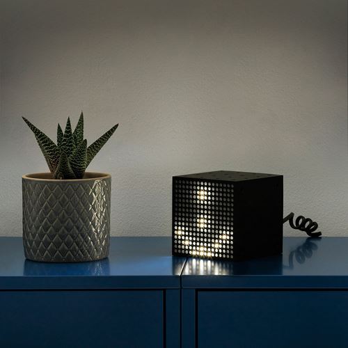 IKEA - FREKVENS, LED decoration lighting, black, 10x10 cm