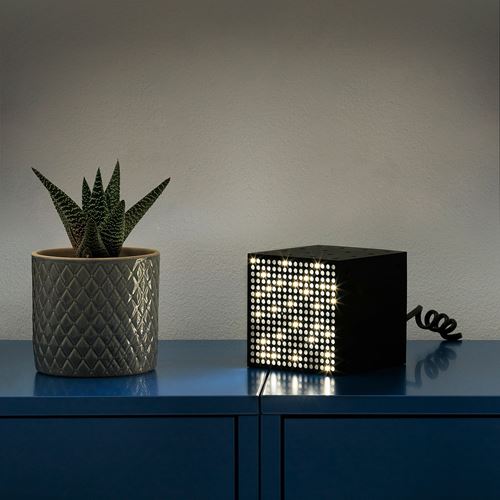 IKEA - FREKVENS, LED decoration lighting, black, 10x10 cm