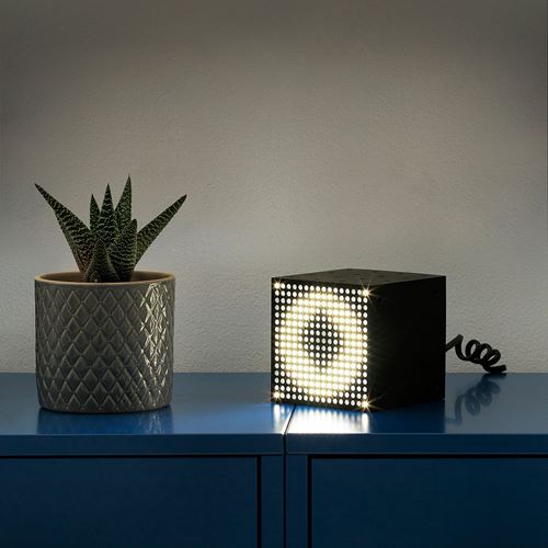 IKEA - FREKVENS, LED decoration lighting, black, 10x10 cm
