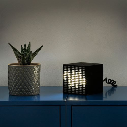 IKEA - FREKVENS, LED decoration lighting, black, 10x10 cm