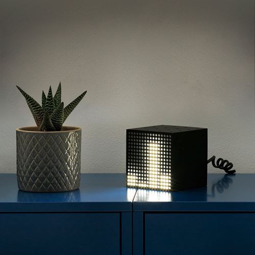 IKEA - FREKVENS, LED decoration lighting, black, 10x10 cm