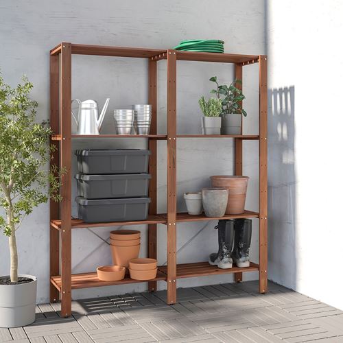 IKEA - TORDH, shelving unit, brown, 140x35x161 cm