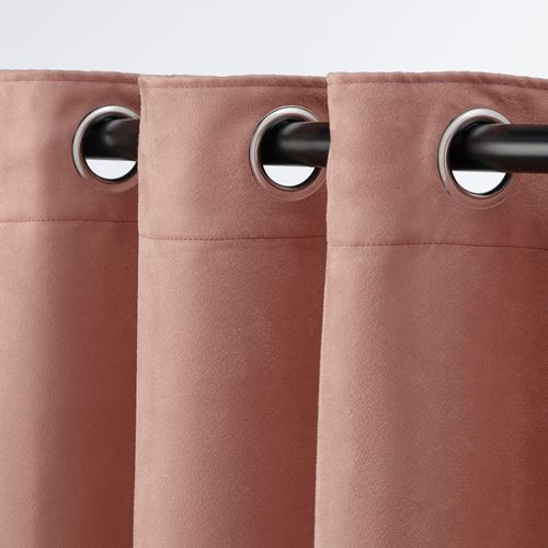 IKEA - BIRTNA, blackout curtain, 1 pair, light pink, 145x300 cm