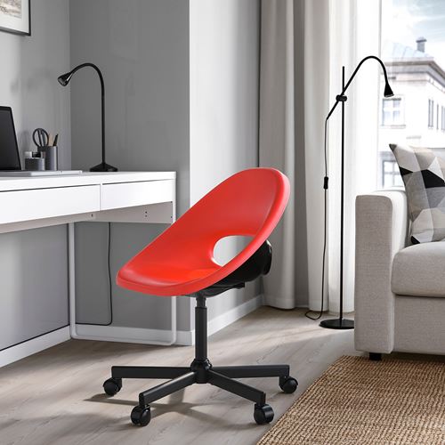 IKEA - ELDBERGET/MALSKAR, office chair, red/black