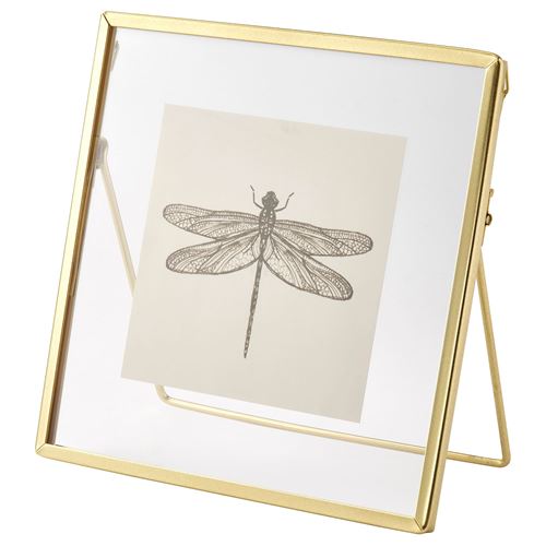 IKEA - LERBODA, colorful frame, golden colour, 16x16 cm