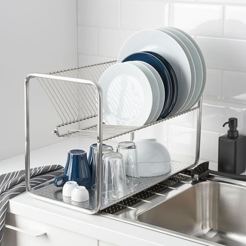 IKEA - ORDNING, dish drainer, stainless steel, 27x50 cm