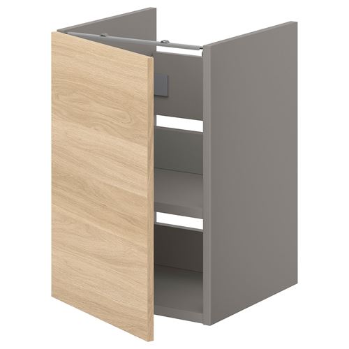 IKEA - ENHET, wash-basin cabinet, gray-oak look, 40x40x60 cm